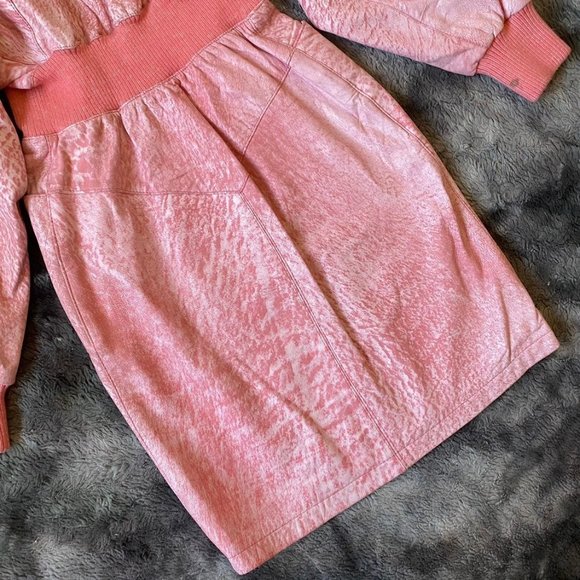 SOLD VTG Michael Hoban Leather Dress - Picture 6 of 12